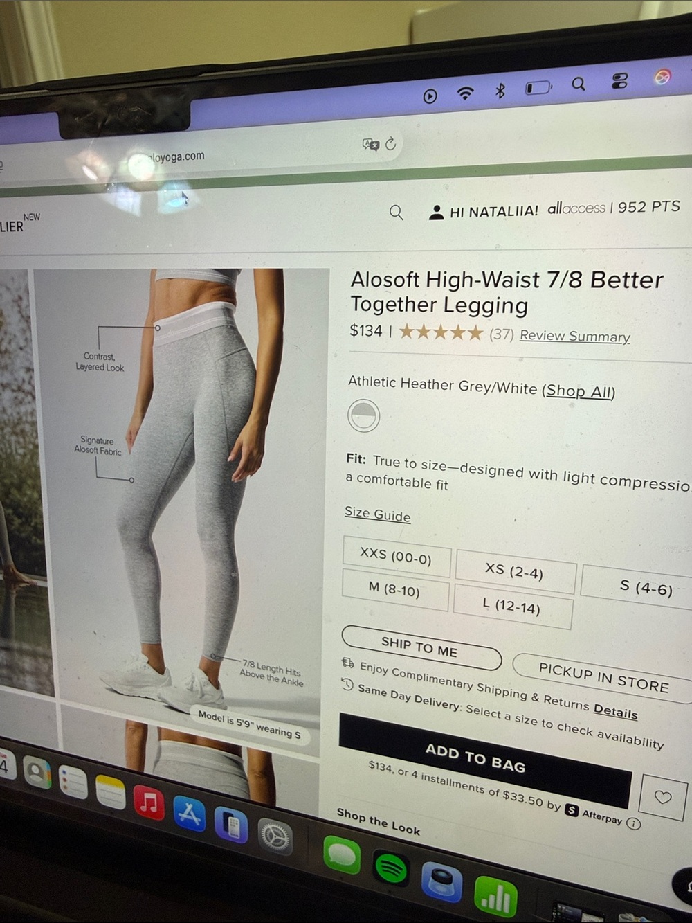 Alo Yoga Alosoft High-Waist 7/8 Better Together Legging - Picture 12 of 13